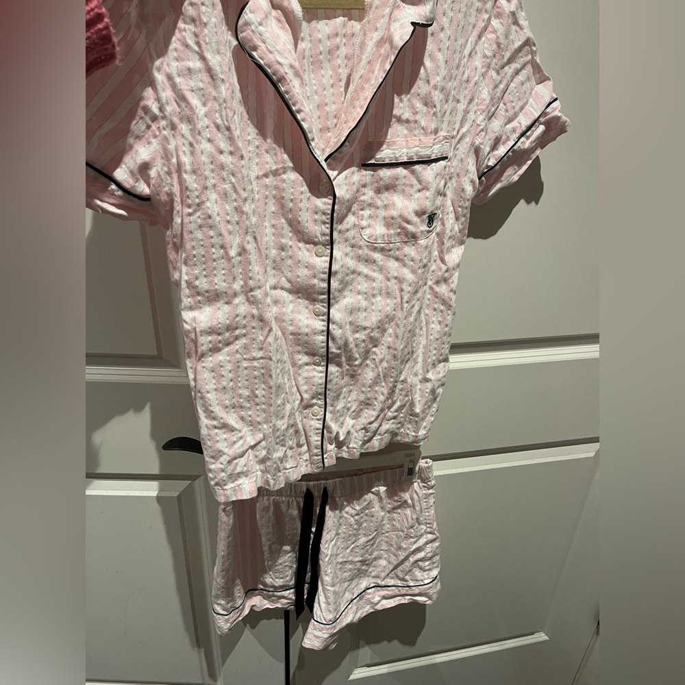 Victoria’s Secret Pink Striped Short PJ Set